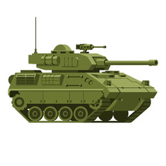 Military Tank Illustration - Modern Armored Vehicle for Combat Operations.