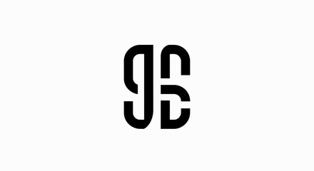 Monogram logo design with intertwined letters G and S in a modern, minimalist style.
