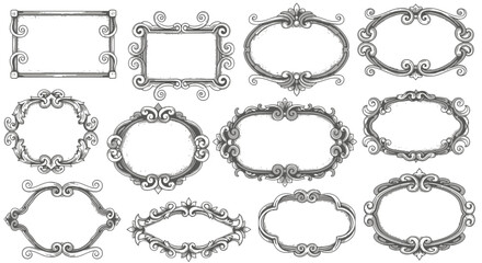 Vintage Decorative Frames Collection Ornate Borders for Art and Photos