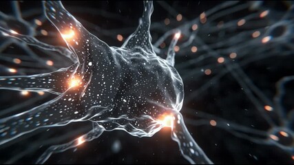 A futuristic visualization of neural networks and DNA structures, showcasing glowing molecular connections, digital particles, and abstract biotechnology elements. Ideal for medical science, innovatio - Powered by Adobe