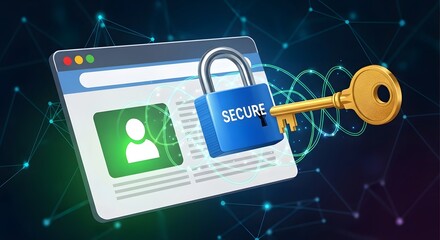 Digital security and access control with padlock and key