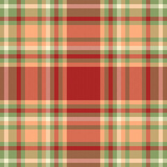 Classic tartan plaid pattern in red, green  beige. Seamless fabric texture. Ideal for fashion, backgrounds, or festive designs evoking comfort and heritage.