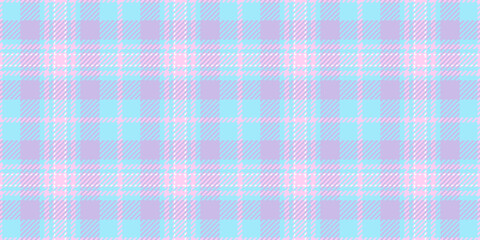 Unique check texture pattern, thin textile tartan seamless. Ethnic background vector plaid fabric in light and cyan colors.