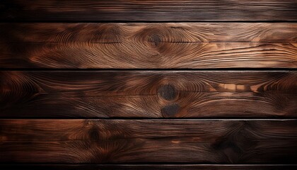 Fototapeta premium Dark Horizontal Wooden Planks With Rich Tones