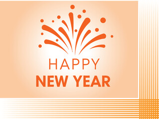 Happy New Year vector illustration abstract background with flowers, Vector Effect Abstract Design