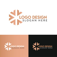 Modern Snowflake Symbol Logo