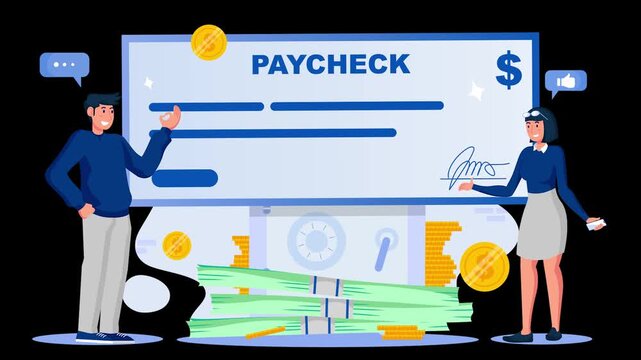 Check Payment &ndash; Financial Transaction, Banking, and Bill Settlement Concept