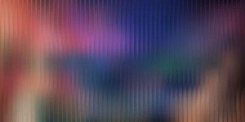 Vertical ribbed glass texture, blurred teal navy stripe across desaturated coral beige field with subtle depth, calm abstract surface, vector illustration