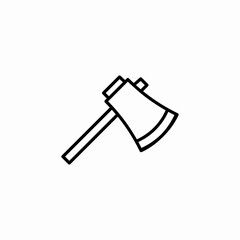 axe tool miner icon sign vector