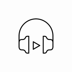 headphones music icon sign vector