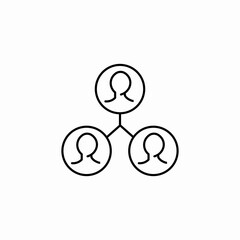 team hierarchy icon sign vector