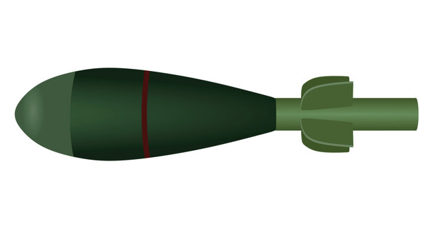 Green missile bomb. vector illustration