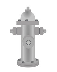 Retro metal fire hydrant. vector illustration	