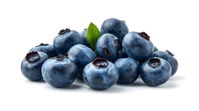 Blueberries on a white background, Blueberries isolated on white background - Powered by Adobe