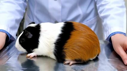 Caring for a Guinea Pig at the Veterinary Clinic