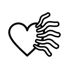 Minimalist heart and sun design symbolizing love, warmth, and connection