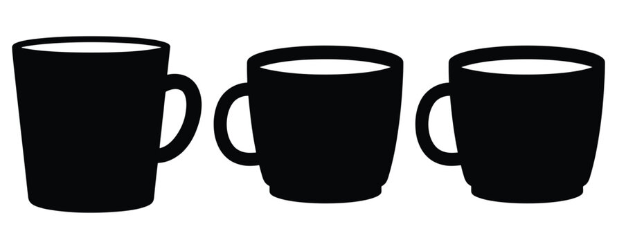 eggnog mug silhouette icon set. christmas silhouette icons collection with solid styles.