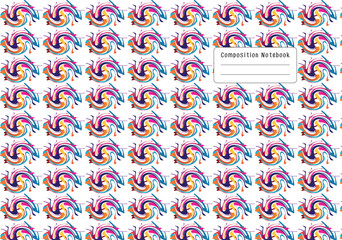 A4 Size Vector Composition Notebook Cover Design or Journal cover Design template