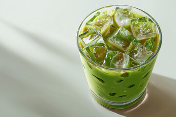 Glass of matcha