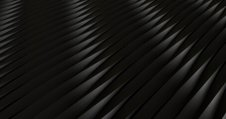 Black Fluid Wave Texture in 3D &ndash; Premium Futuristic Abstract Pattern