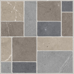 Variety of Natural Stone Tiles in Different Earth Tones for Decorative Wall or Floor Tile 