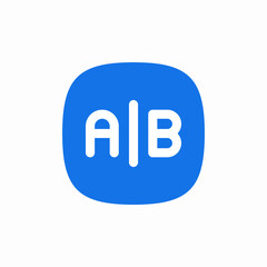A B test icon sign vector