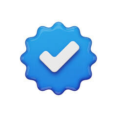 Scalloped Blue Seal with Checkmark &ndash; Transparent PNG Icon for Verified Status, Quality, and Certification