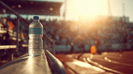 Hydration Station at a Track and Field Event During Bright Sunlight