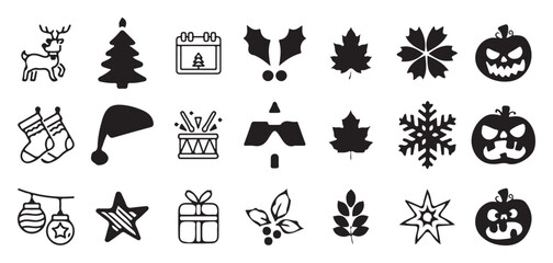 Christmas Stocking Filled With Spooky Treats Icon