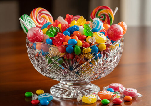 colorful candies in a bowl