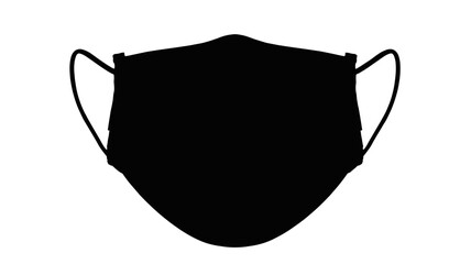 Protective face mask graphic for health and safety marketing campaigns during pandemic season