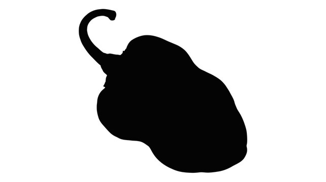 Delicious bell pepper silhouette ready for your healthy cooking project, perfect for food blogs