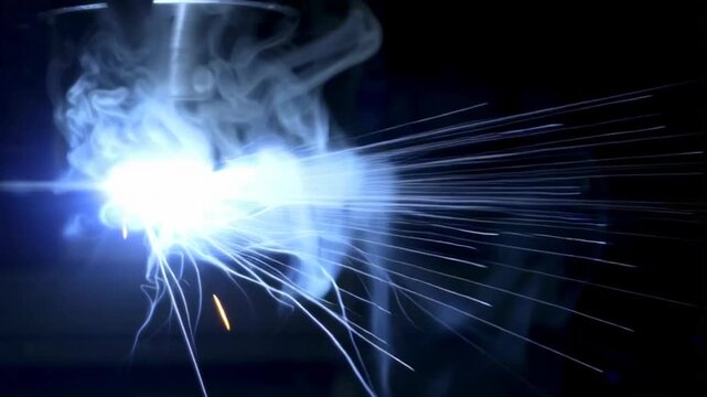 Grade 5 titanium alloy (Ti-6Al-4V) joining process showing plasma
plume behavior and NDT-compliant weld formation, based on actual.