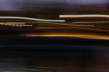 Abstract City Light Trails at Night