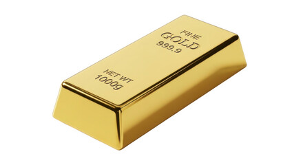Shiny gold bar rich precious metal investment finance asset
