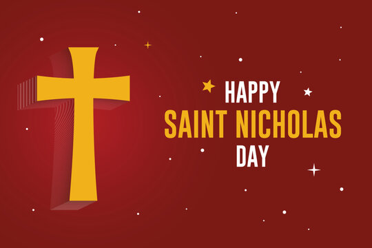 Saint Nicholas Day or Sinterklaas Celebration card design 