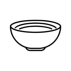 Illustration of a bowl with liquid inside on transparent background