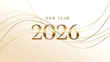 Elegant gold new year 2026 celebration banner background