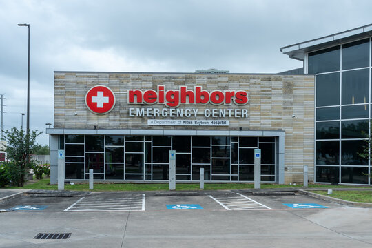 Pearland, Texas, USA - April 15, 2024: A Neighbors Emergency Center in Pearland, Texas, a department of Altus baytown hospital. 