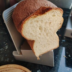 slices of bread Toast in the Form moshrooms