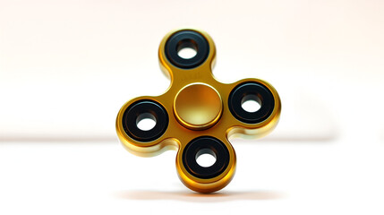 Fidget Spinner in white isolated background for stress release during work