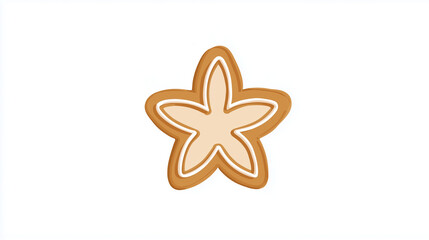 Obraz premium Star-shaped cookie on white background representing the concept of Epiphany 