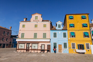 Burano island colorful houses architecture displaying unique Venetian style