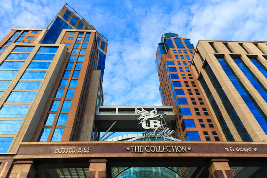 Modern architecture of UB city -The collection is a luxury mall in the heart of Bengaluru city, India.