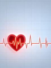 Visualizing Heart's Electrical Activity Through Cardiogram. Concept Medical Science, Cardiology, Heart Health, Technology, Electrocardiography