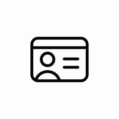 id badge card icon sign vector