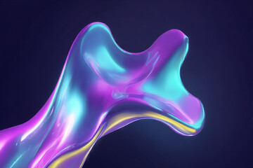 Vibrant Cyberpunk Fluid Art: Futuristic Digital Abstract Wallpaper with Turquoise and Pink Light Trails.