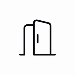 open door icon sign vector