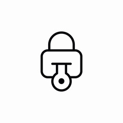 padlock unlock icon sign vector