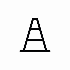 traffic cone icon sign vector